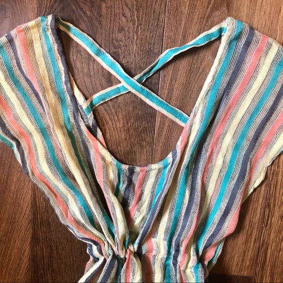 Billabong Striped Knit Top with Fringe - Picture 3 of 7